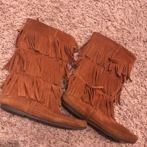 Minnetonka Fringe Boots
